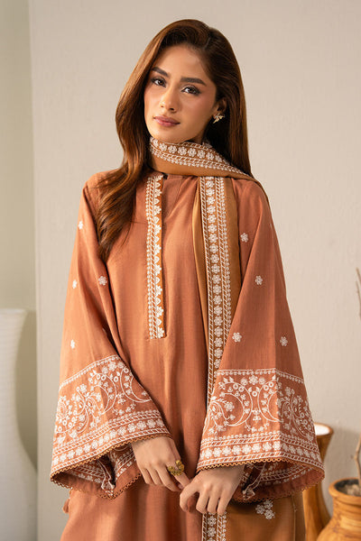 Cross Stitch | Exclusive Pret | Peach Caramel-2PC (Shirt & Dupatta)