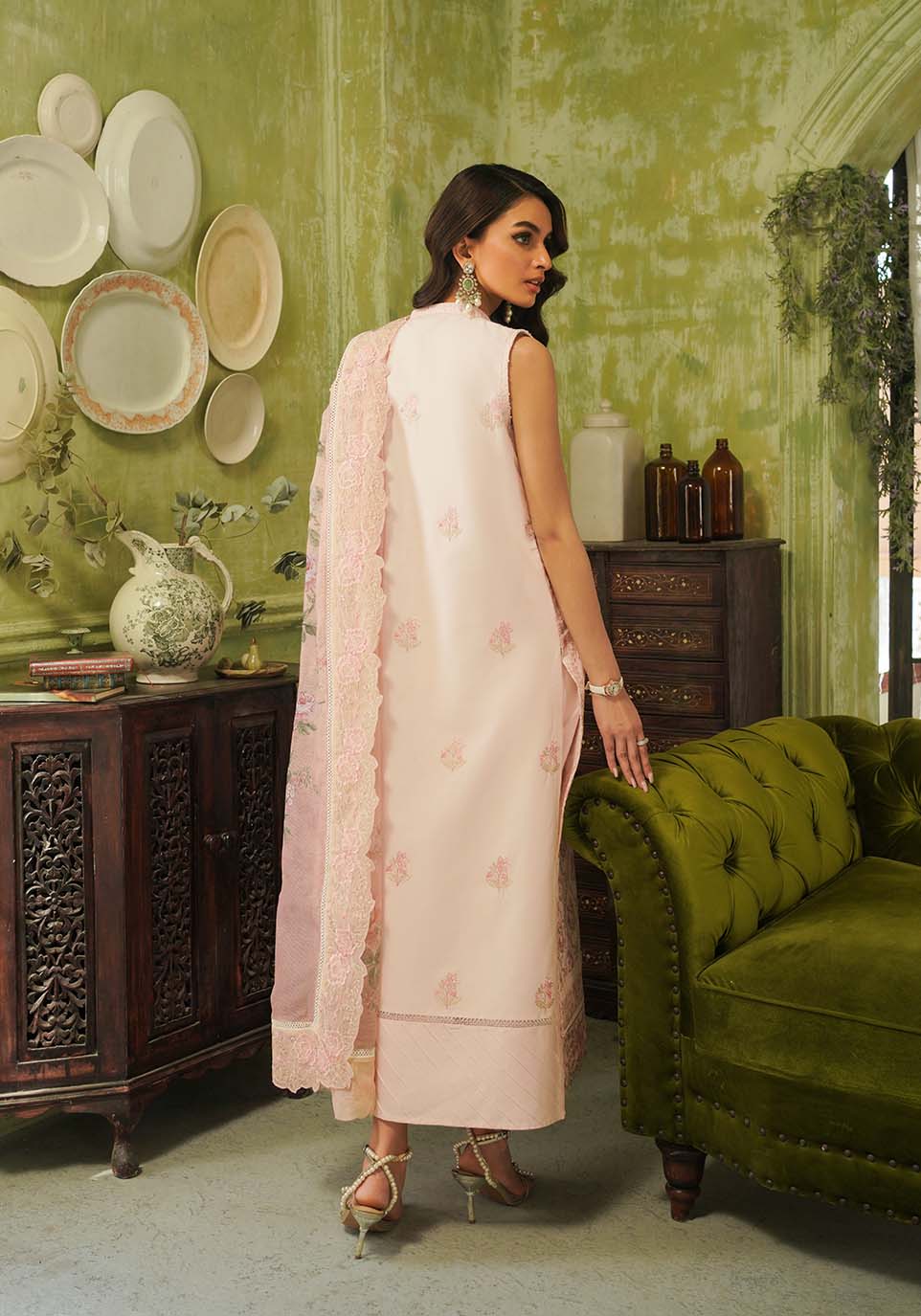 Zarqash | Tresor Luxury Lawn 24 | ZQT 003 FLORA -  Zarqash Luxury - Original Designer Dress - House of Maryam