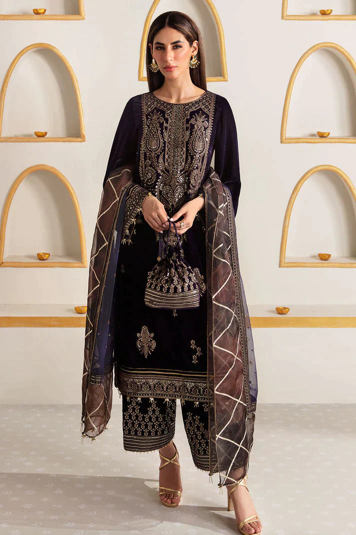 Jazmin | Velvet 23 | VF-2004 by Designer Jazmin - House of Maryam - Pakistani Designer Ethnic Wear in {{ shop.shopifyCountryName }}