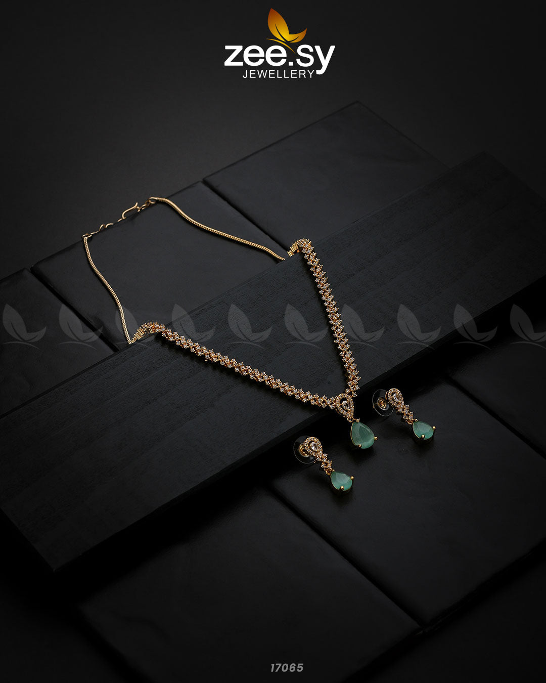 Nargis Zircon Necklace -  Zeesy Necklace Sets - Original Designer Dress - House of Maryam