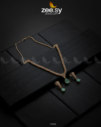 Nargis Zircon Necklace -  Zeesy Necklace Sets - Original Designer Dress - House of Maryam