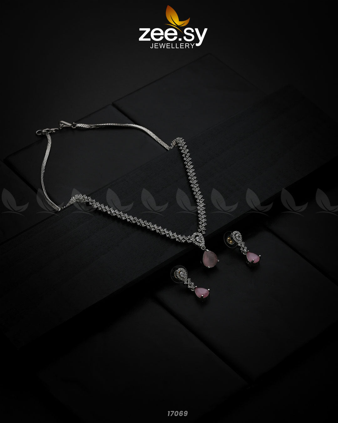 Nargis Zircon Necklace -  Zeesy Necklace Sets - Original Designer Dress - House of Maryam