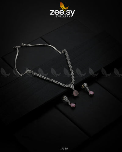Nargis Zircon Necklace -  Zeesy Necklace Sets - Original Designer Dress - House of Maryam