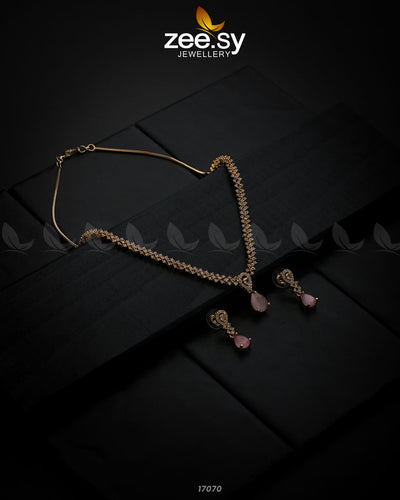 Nargis Zircon Necklace -  Zeesy Necklace Sets - Original Designer Dress - House of Maryam