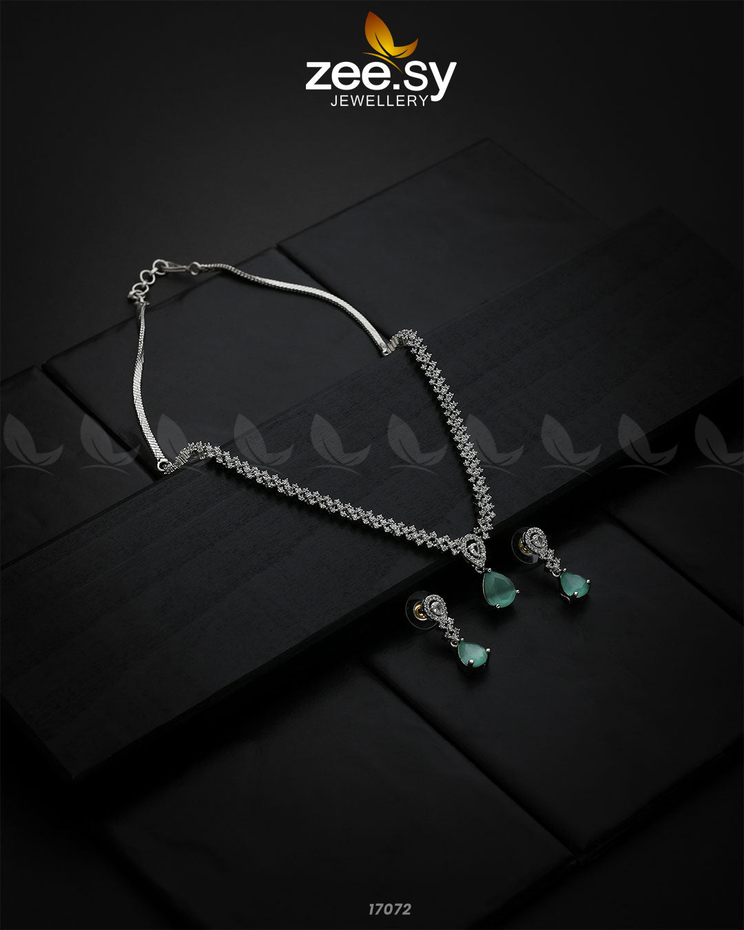 Nargis Zircon Necklace -  Zeesy Necklace Sets - Original Designer Dress - House of Maryam
