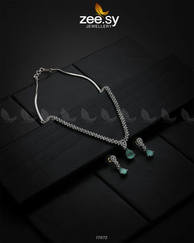 Nargis Zircon Necklace -  Zeesy Necklace Sets - Original Designer Dress - House of Maryam