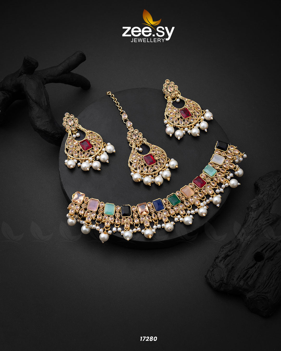 Guluband Necklace -  Zeesy Necklace Sets - Original Designer Dress - House of Maryam