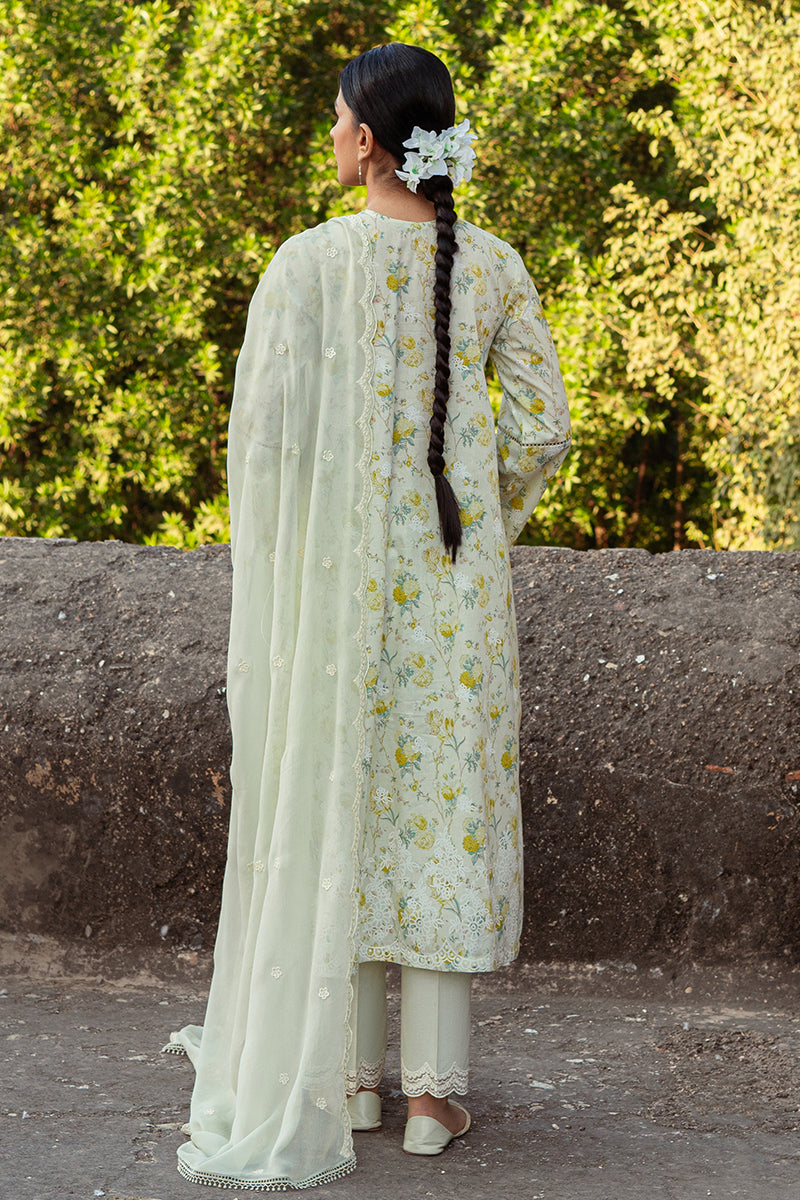 Cross Stitch | Premium Lawn 24 | LIME PRIMROSE -  Cross Stitch Formal - Original Designer Dress - House of Maryam