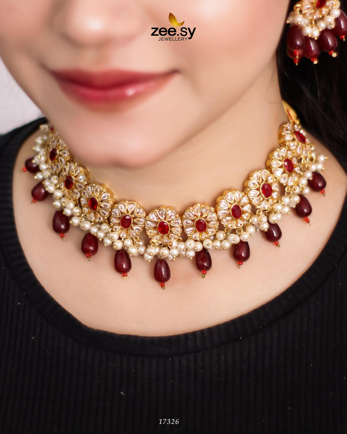 Blooming Flower Necklace -  Zeesy Necklace Sets - Original Designer Dress - House of Maryam