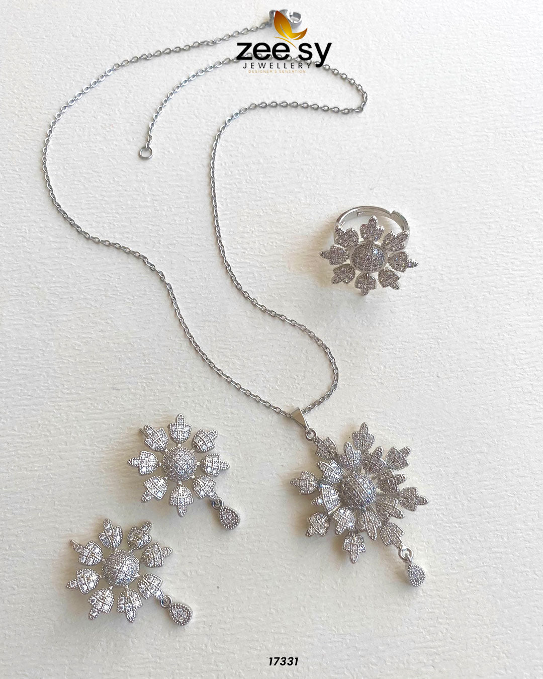 Sunflower Necklace -  Zeesy Necklace Sets - Original Designer Dress - House of Maryam