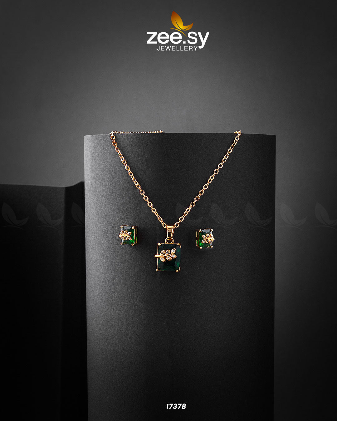 Cubic Sterling Pendant -  Zeesy Necklace Sets - Original Designer Dress - House of Maryam