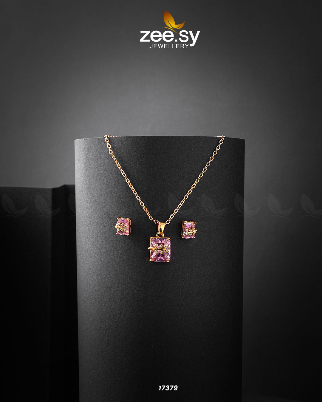 Cubic Sterling Pendant -  Zeesy Necklace Sets - Original Designer Dress - House of Maryam