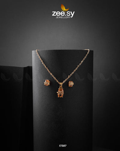Faberge Pendant -  Zeesy Necklace Sets - Original Designer Dress - House of Maryam