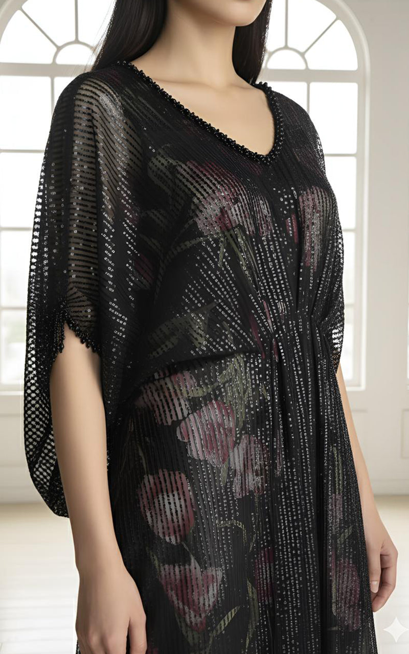 Threads and Motifs | Formal Dresses 25 | Sequins Kaftan With Printed Inner-3