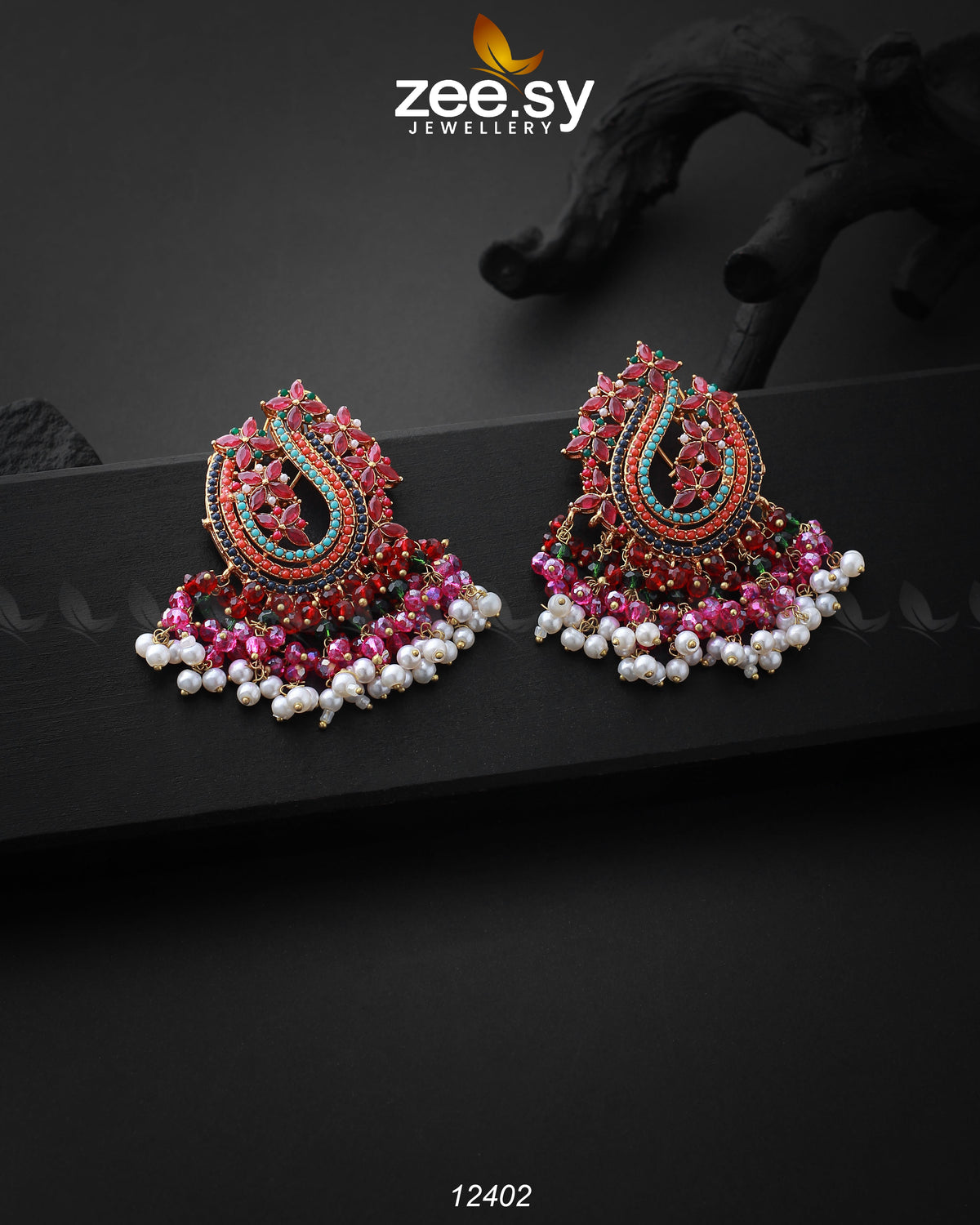 Mayuri Earings -  Zeesy Earrings - Original Designer Dress - House of Maryam