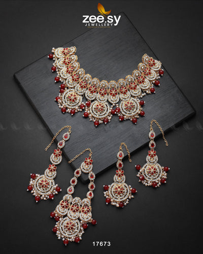 Panoramic Necklace -  Zeesy Necklace Sets - Original Designer Dress - House of Maryam