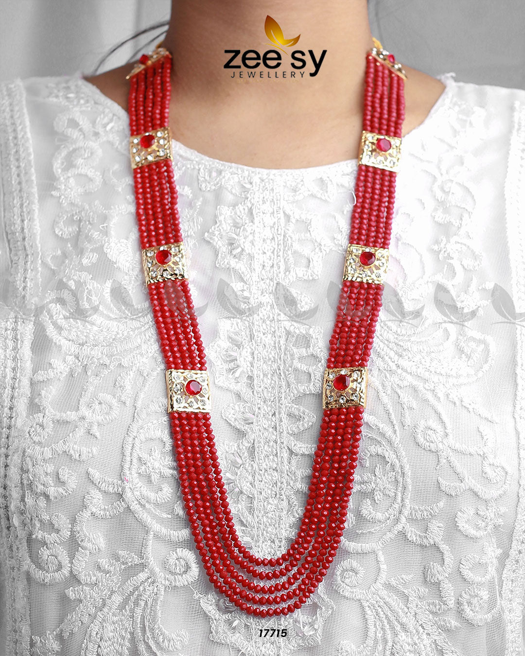 Initials Mala Necklace -  Zeesy Necklace Sets - Original Designer Dress - House of Maryam