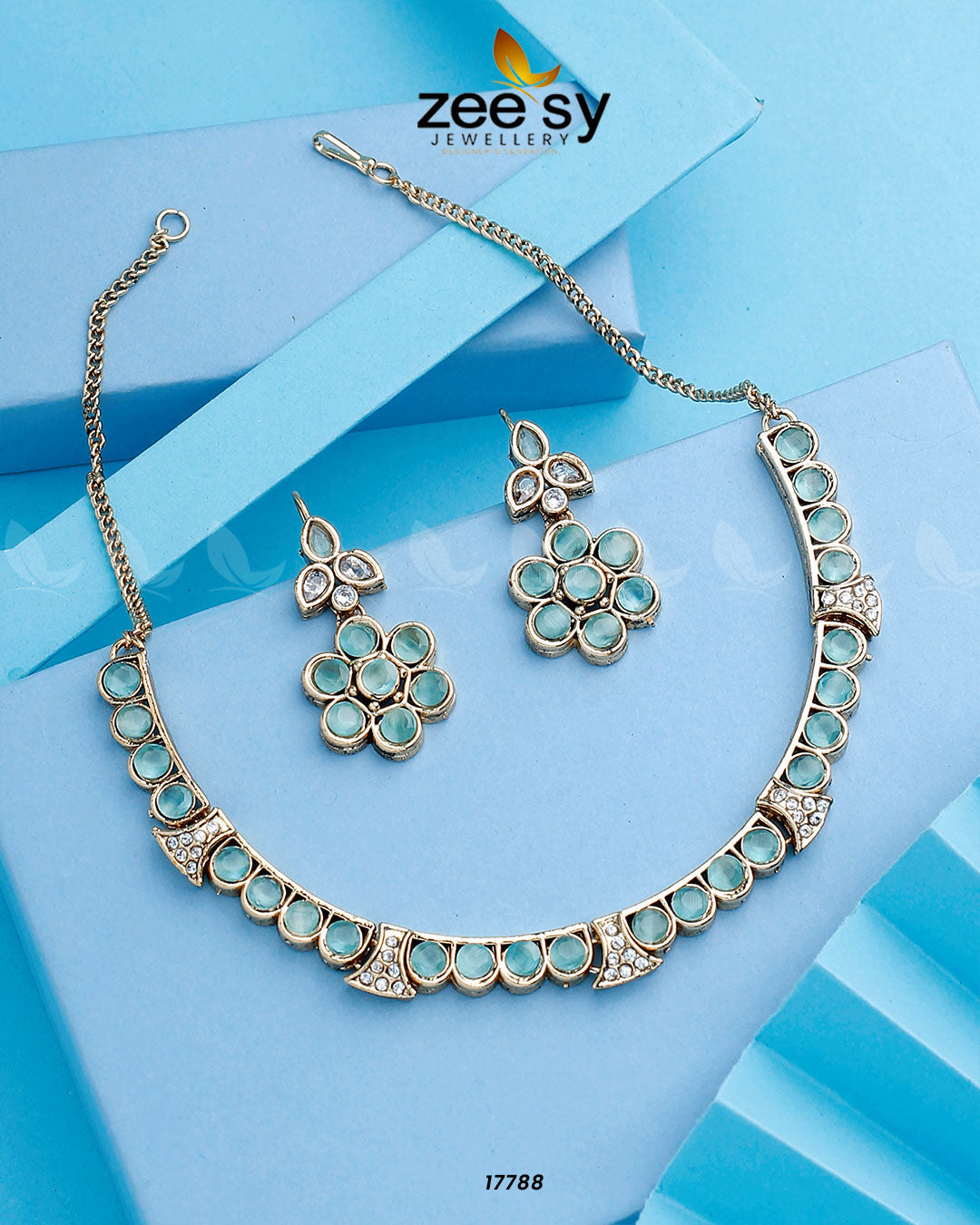 Textured Necklace -  Zeesy Necklace Sets - Original Designer Dress - House of Maryam