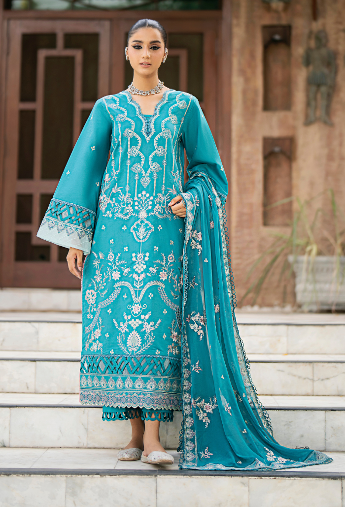 Humdum | Selin Lawn 25 | Selin - D01 -  Humdum Ladies Clothes -  House of Maryam