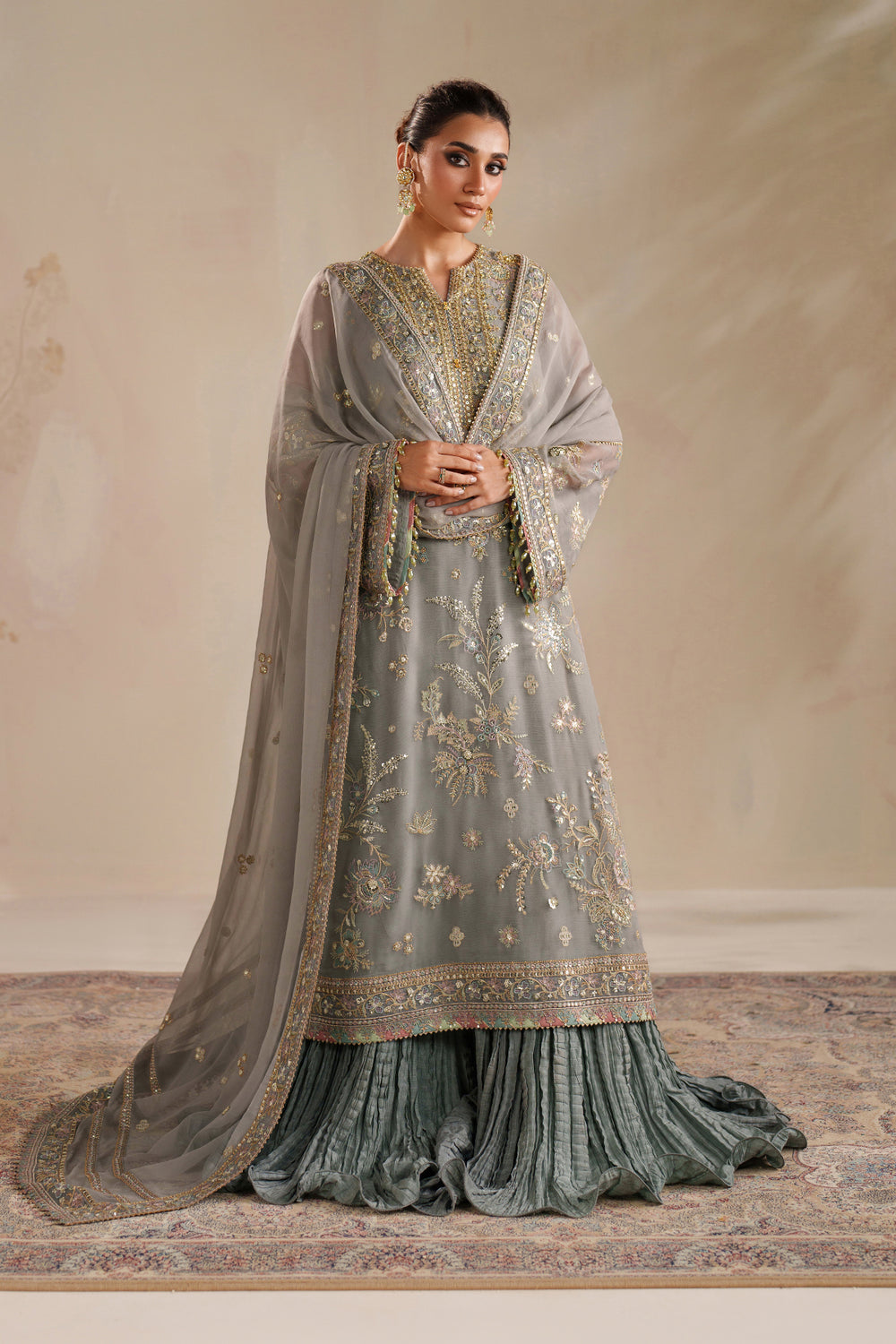 Baroque | Formals Collection | EMBROIDERED CHIFFON UF-4364, image 4