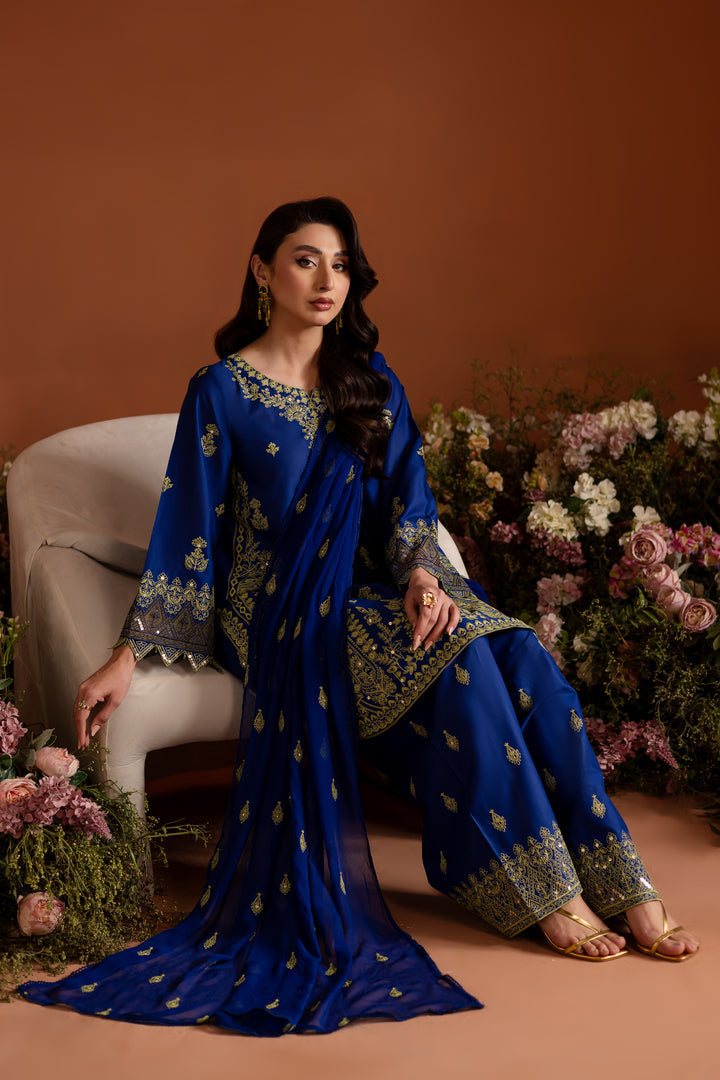 Batik | Aylin Festive Solids | Sole Blue -  Batik Ladies Clothes - Original Designer Dress - House of Maryam