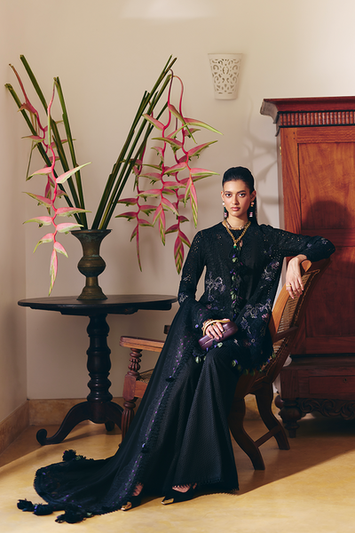 Suffuse Leyla midnight black cotton shirt and pants, photo 5
