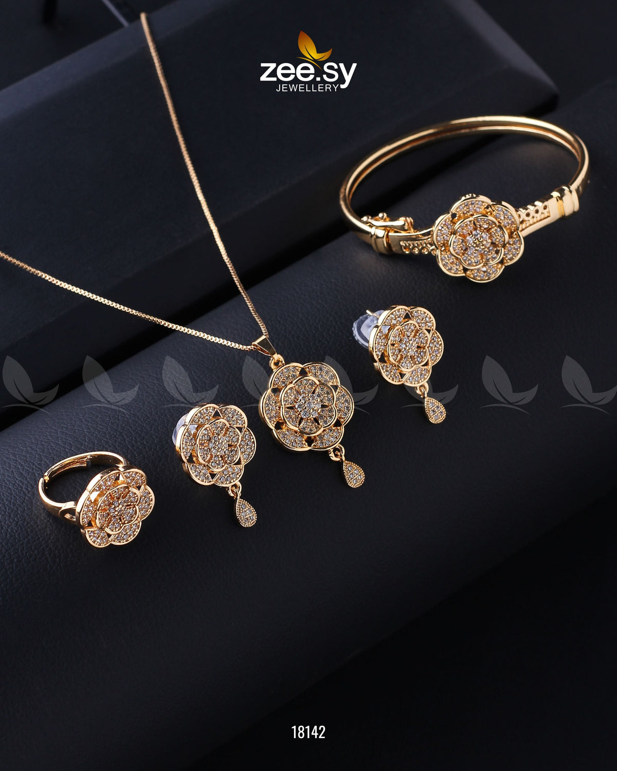 Petal Pendant Set -  Zeesy Pendant - Original Designer Dress - House of Maryam