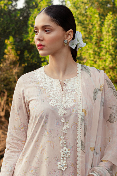 Cross Stitch | Premium Lawn 24 | SILVER PEONY -  Cross Stitch Formal - Original Designer Dress - House of Maryam