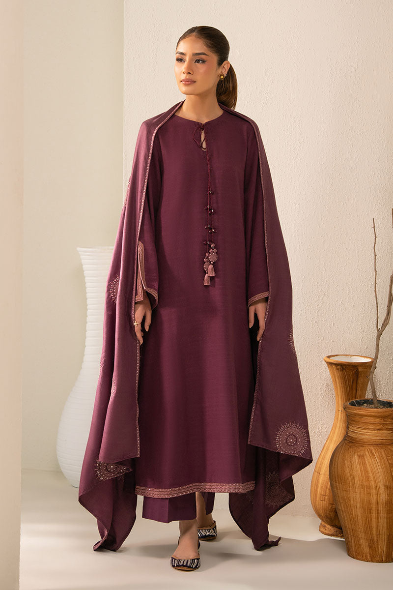 Cross Stitch | Exclusive Pret | Plum Berry-2PC (Shirt & Dupatta), image 2