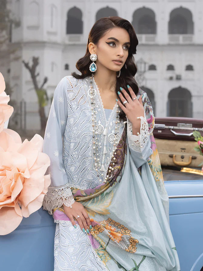 Faiza Faisal | Maya Luxury Lawn | Anja -  Faiza Faisal Luxury - Original Designer Dress - House of Maryam