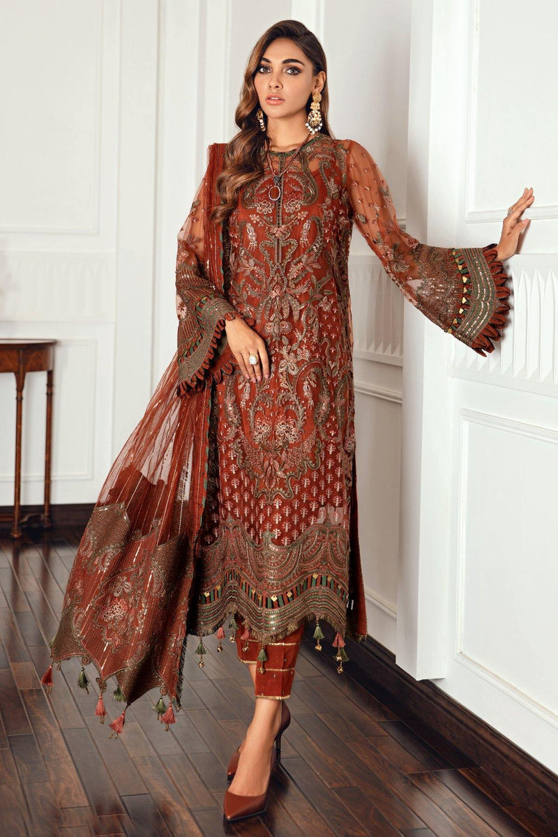 Jazmin | Formals Collection | NET UN-4018 -  Jazmin Formal - Original Designer Dress - House of Maryam