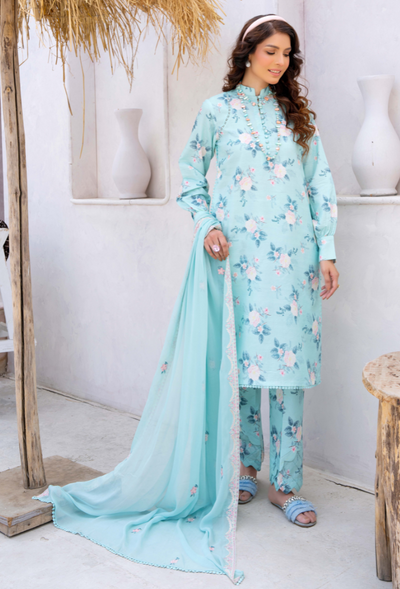 Humdum | Gardenia Lawn 24 | PLG 3 - D04 -  HumDum Luxury - Original Designer Dress - House of Maryam