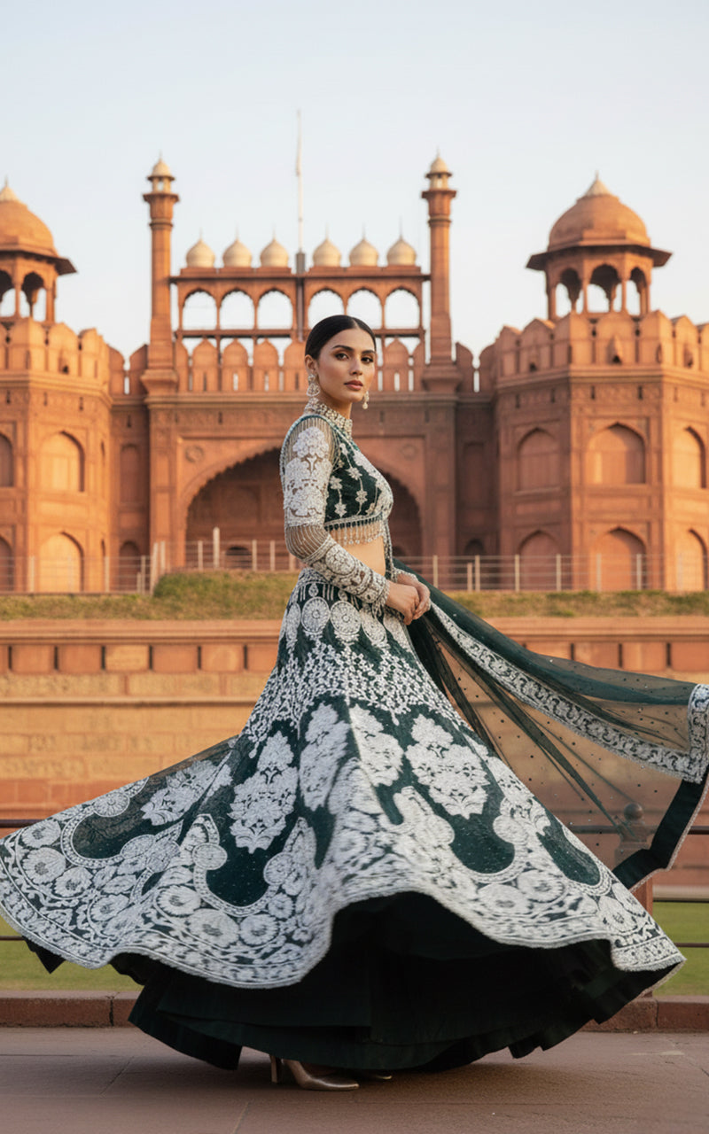 Threads and Motifs | Formal Outfits | Blouse With Lehenga-6