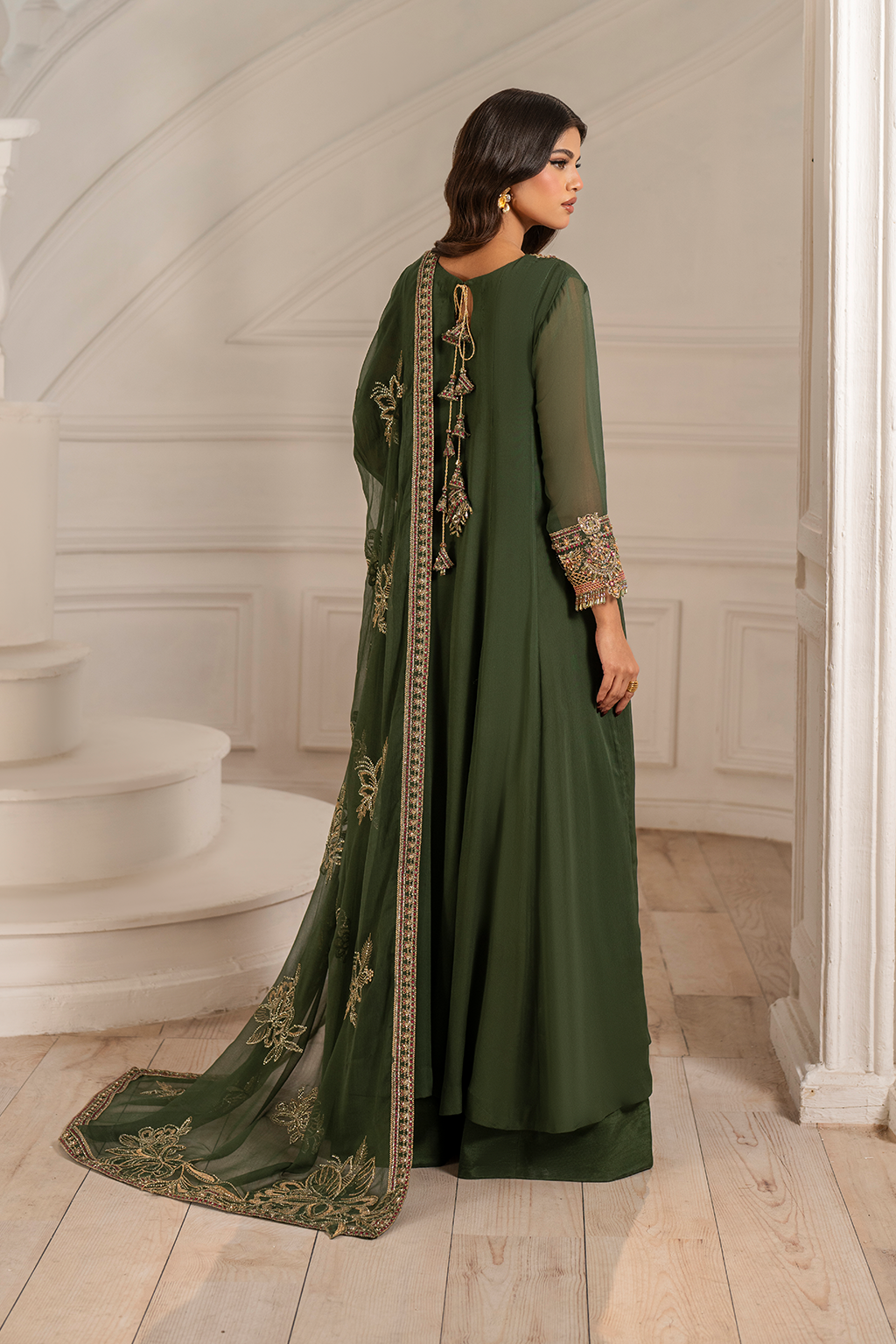 Iznik I Festive Formal I UE-416 Embroidered Chiffon -  Iznik Ladies Clothes - Original Designer Dress - House of Maryam