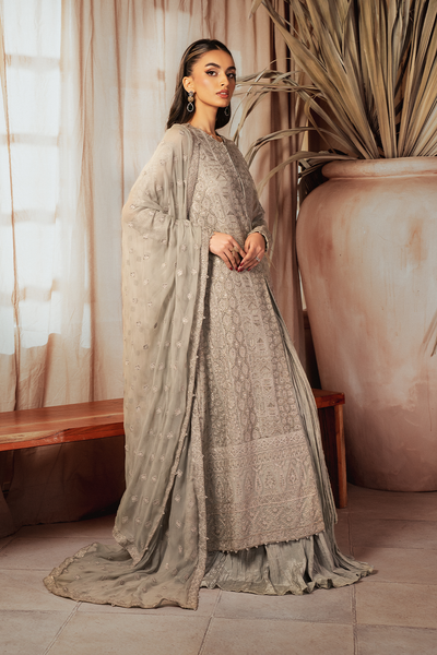 Iznik | Chiffon Kari | ICK-08 Embroidered Chiffon -  Iznik Bridal - Original Designer Dress - House of Maryam