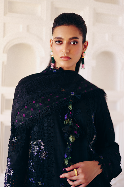 Suffuse Leyla midnight black cotton shirt and pants, photo 3