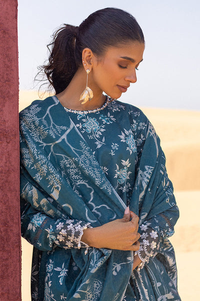 Cross Stitch | Eid Lawn 24 | TEAL SERENITY -  Cross Stitch Luxury - Original Designer Dress - House of Maryam