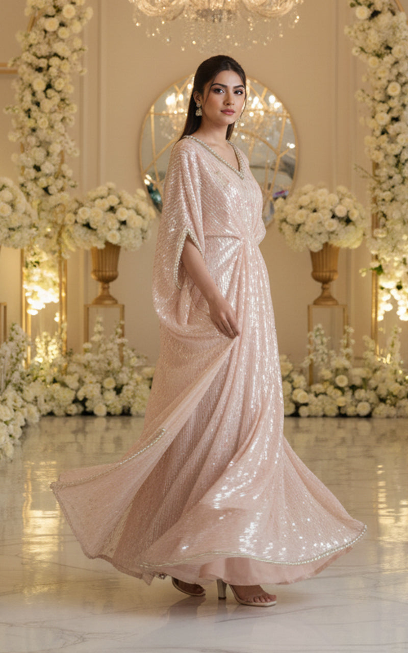 Threads and Motifs | Formal Dresses 25 | Sequins Kaftan With Printed Inner-2