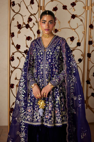 Suffuse Anoush violet organza peplum and velvet sharara, photo 4