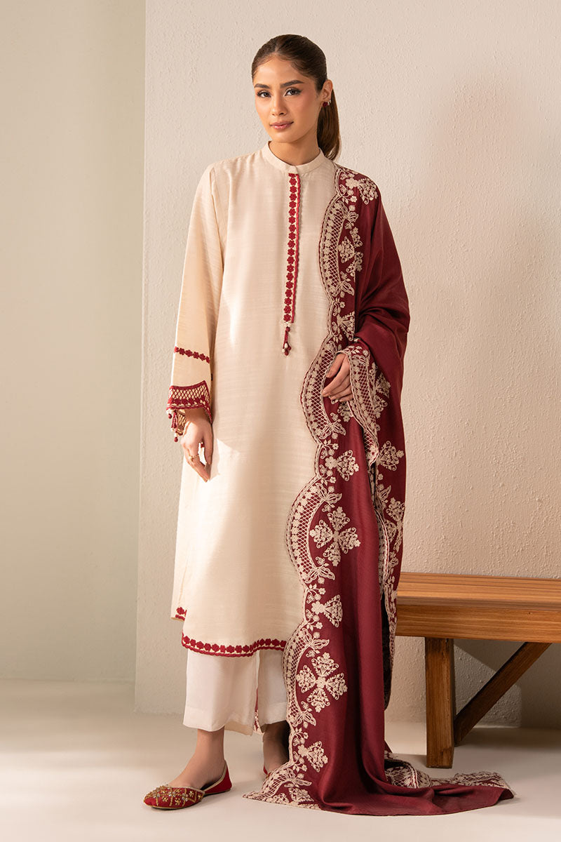 Cross Stitch | Exclusive Pret | Crimson Blush-2PC (Shirt & Dupatta)-2