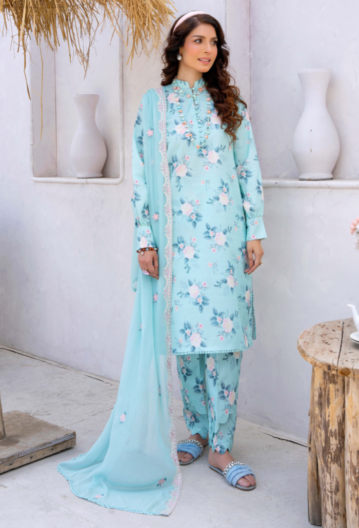 Humdum | Gardenia Lawn 24 | PLG 3 - D04 -  HumDum Luxury - Original Designer Dress - House of Maryam