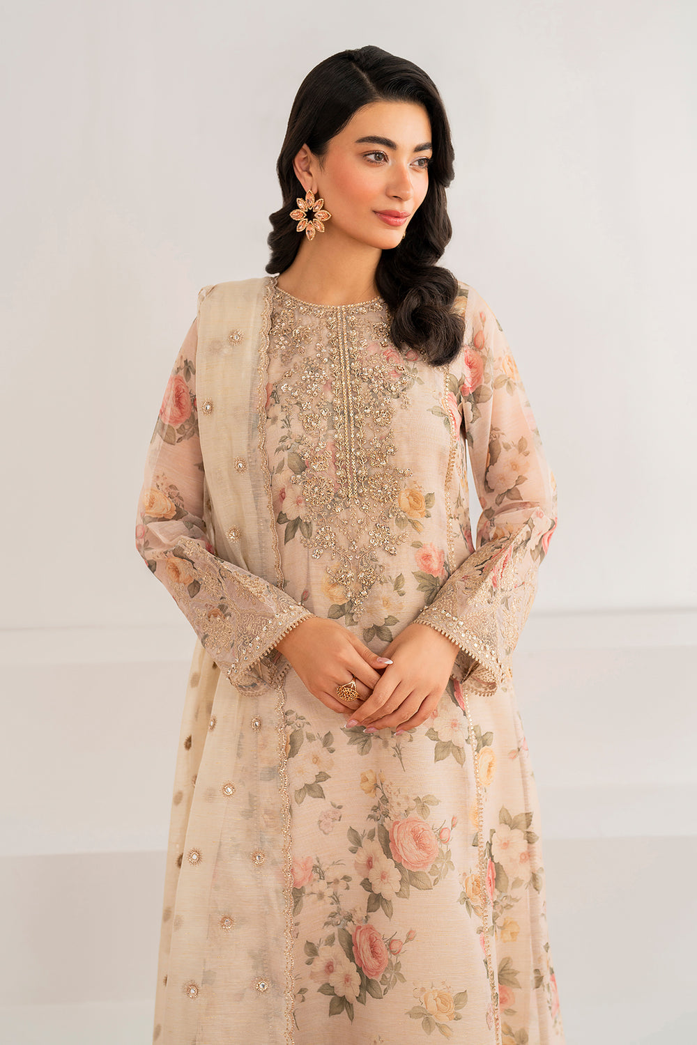 Baroque | Formals Collection | EMBROIDERED COTTON PATTI UF-691, image 3