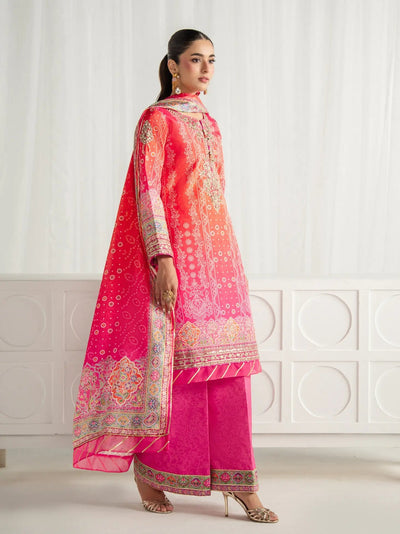 Gulaal | Aira Printed Silk | Marigold Dusk