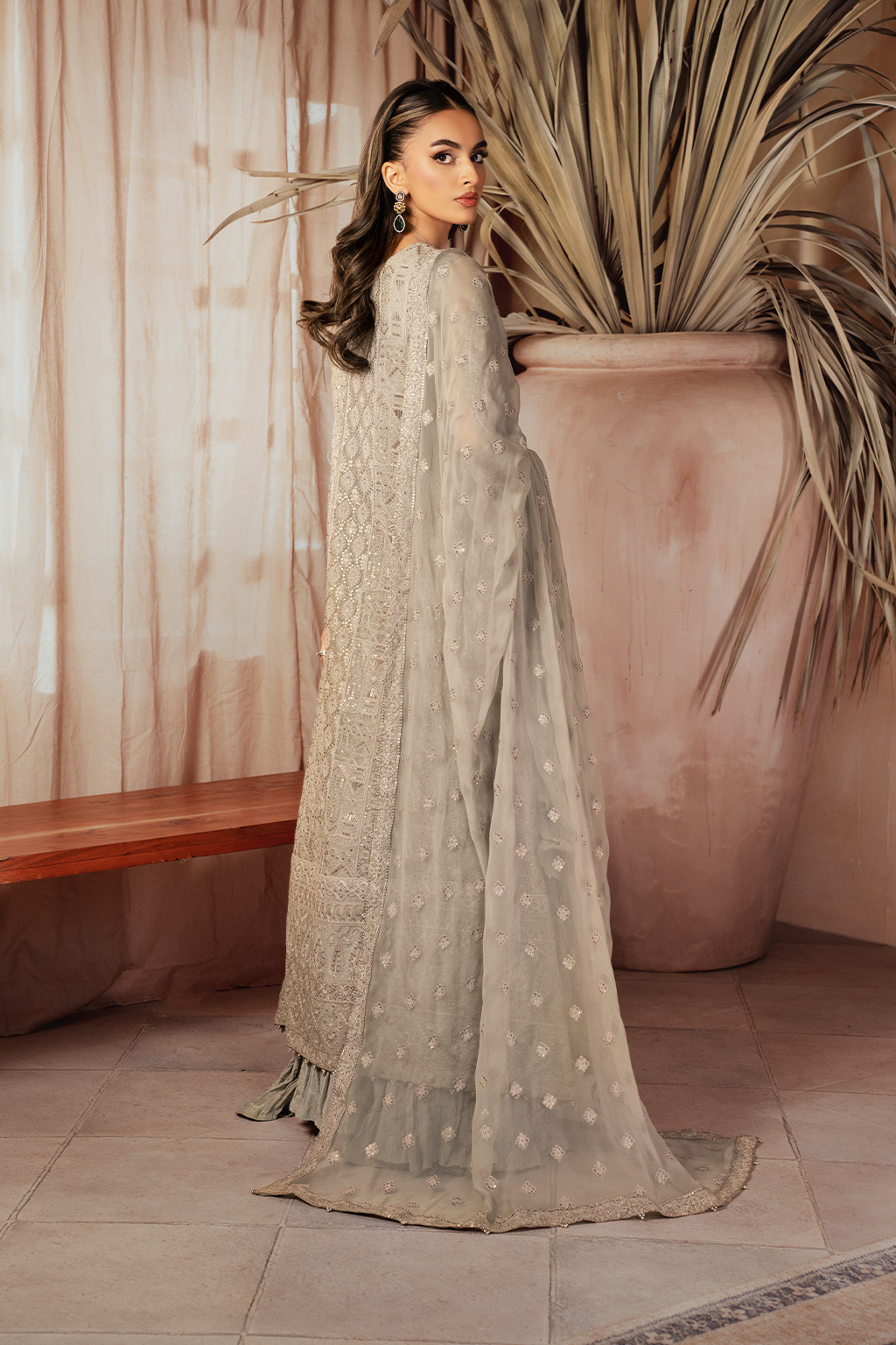 Iznik | Chiffon Kari | ICK-08 Embroidered Chiffon