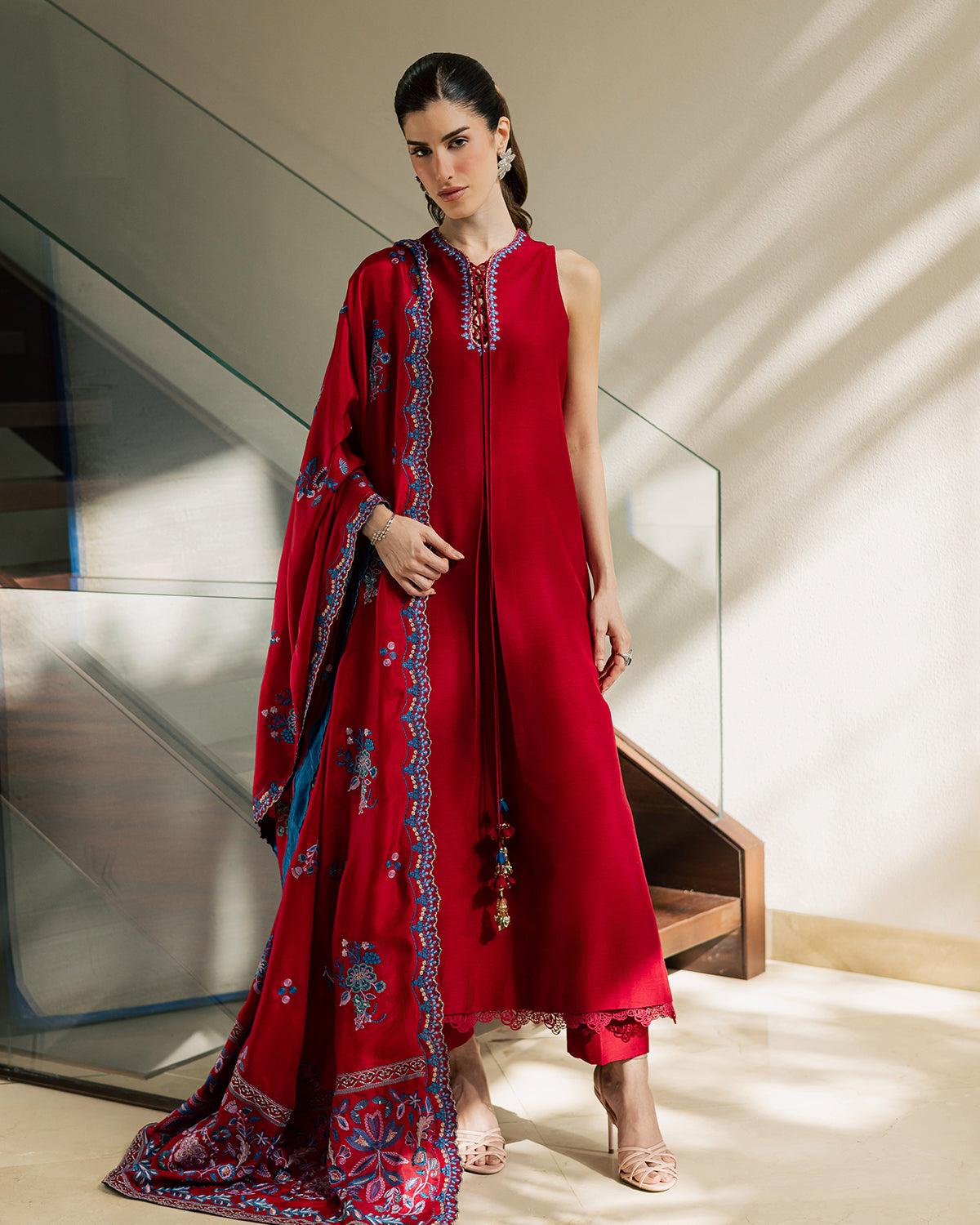 Sadaf Fawad Khan | Eva Luxury Pret 26 | Whip Red-17