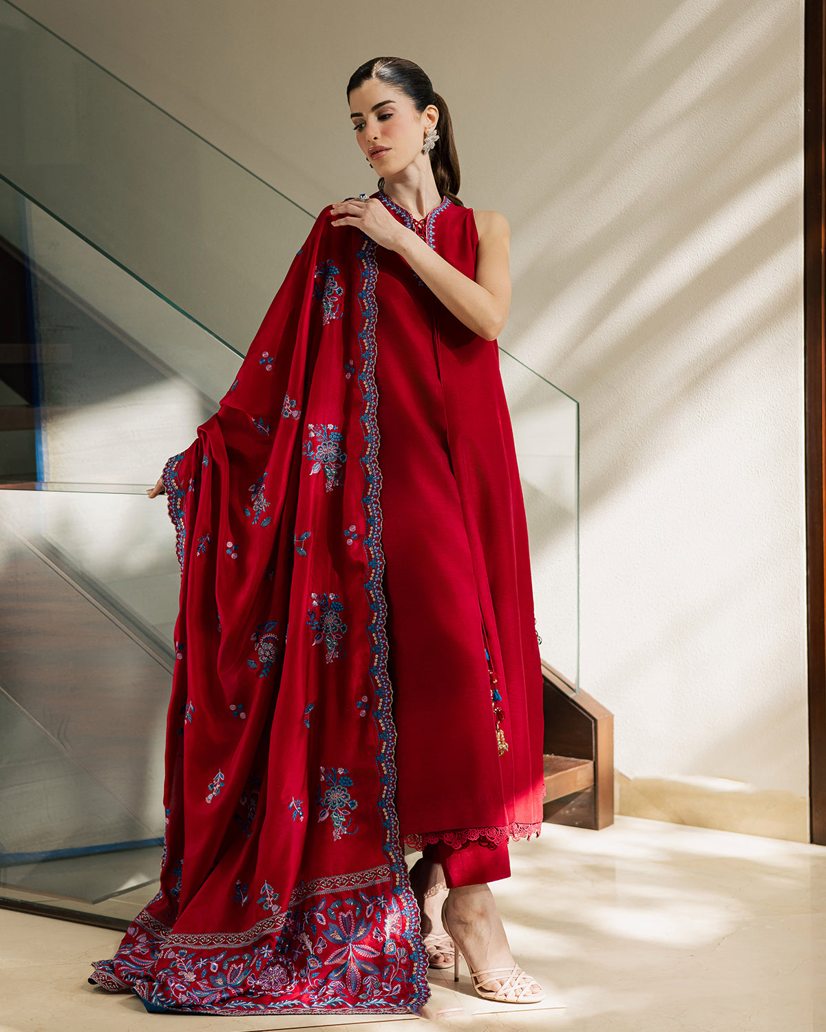 Sadaf Fawad Khan | Eva Luxury Pret 26 | Whip Red-4