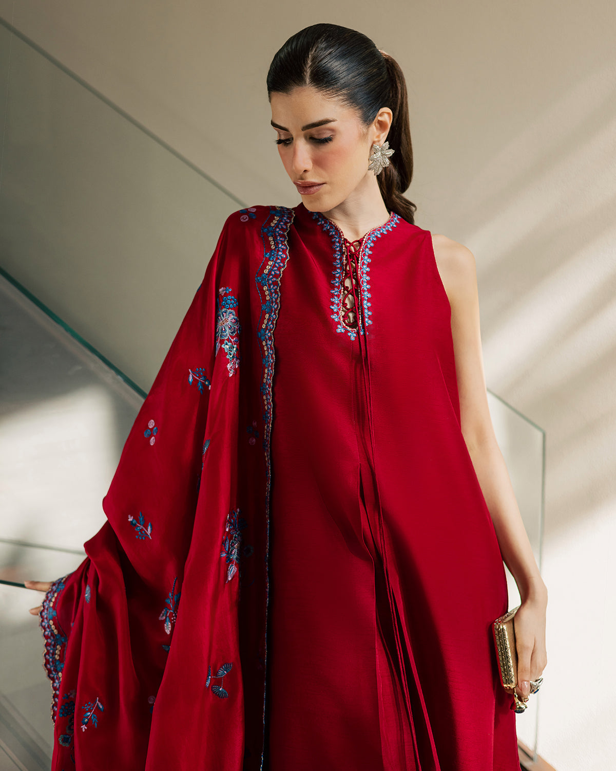 Sadaf Fawad Khan | Eva Luxury Pret 26 | Whip Red-3