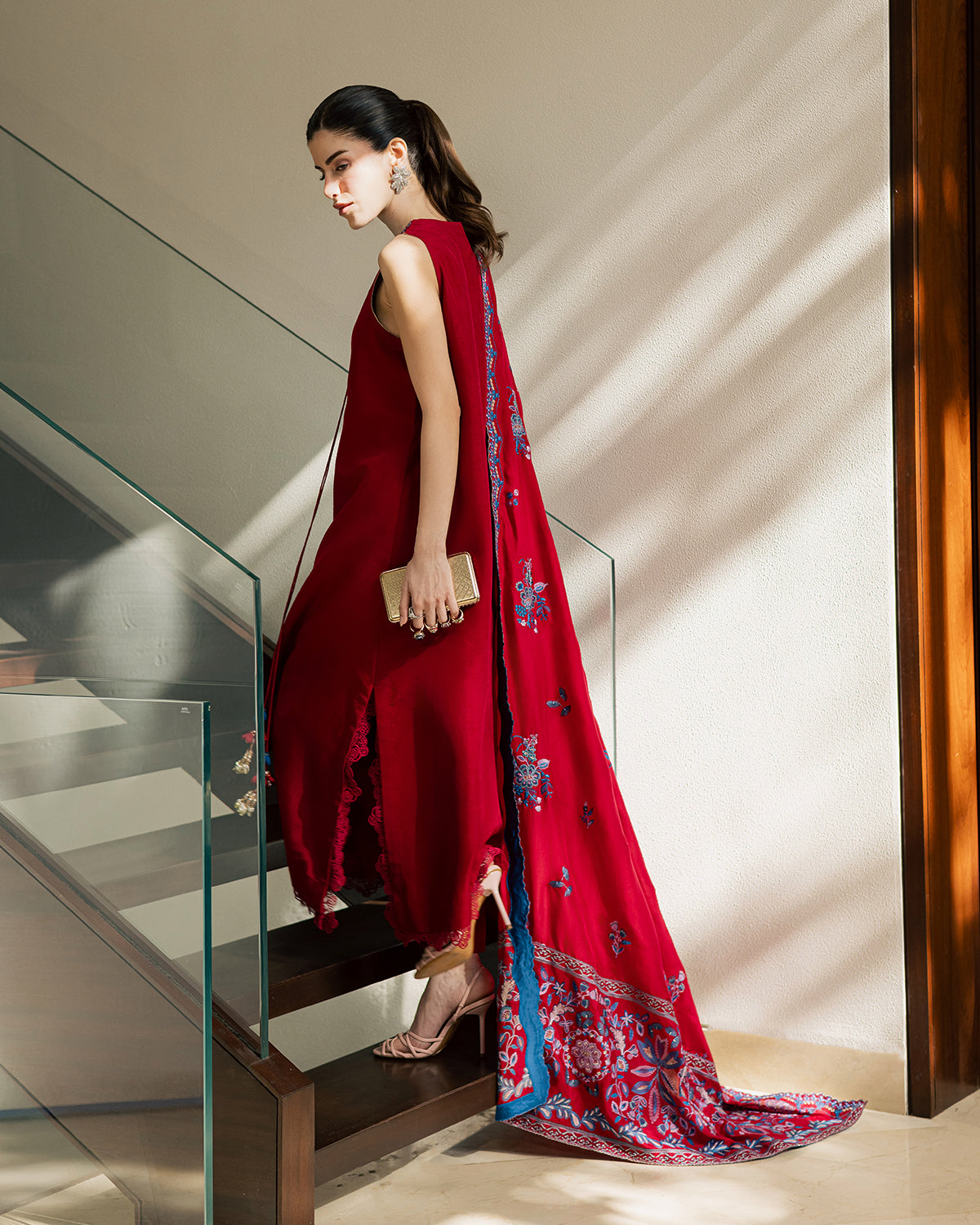 Sadaf Fawad Khan | Eva Luxury Pret 26 | Whip Red-5