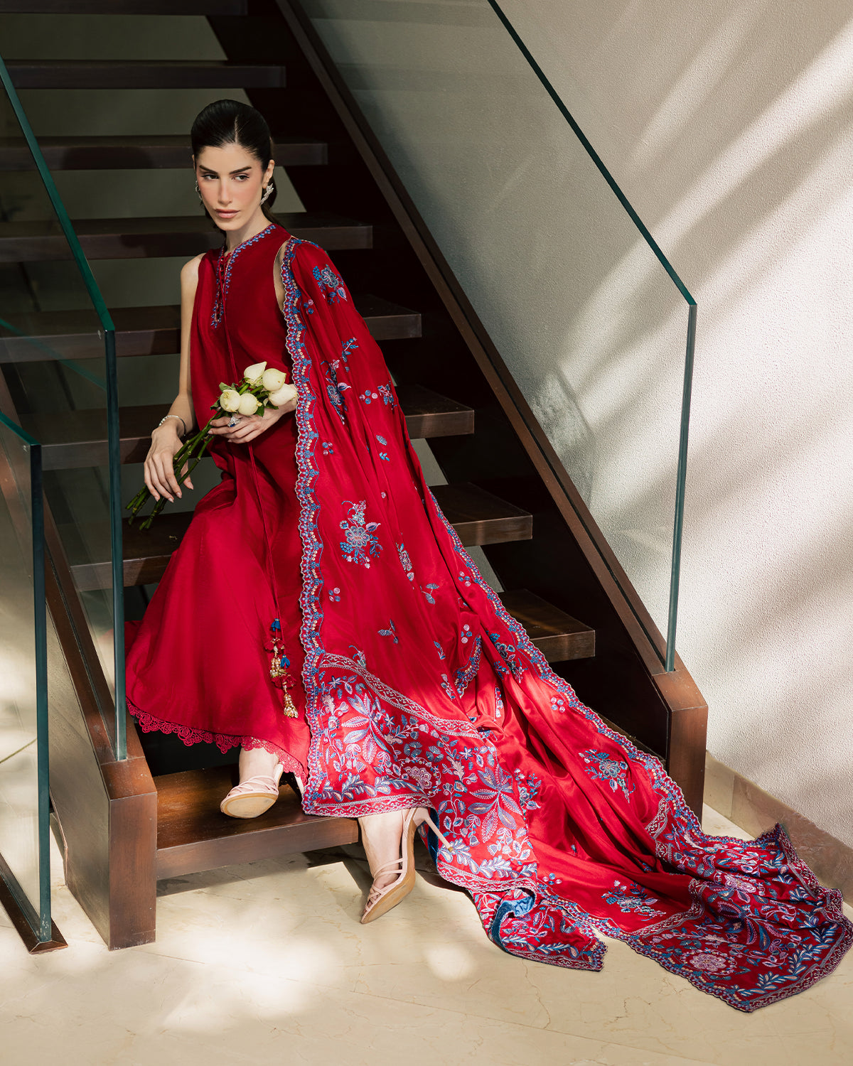 Sadaf Fawad Khan | Eva Luxury Pret 26 | Whip Red-8