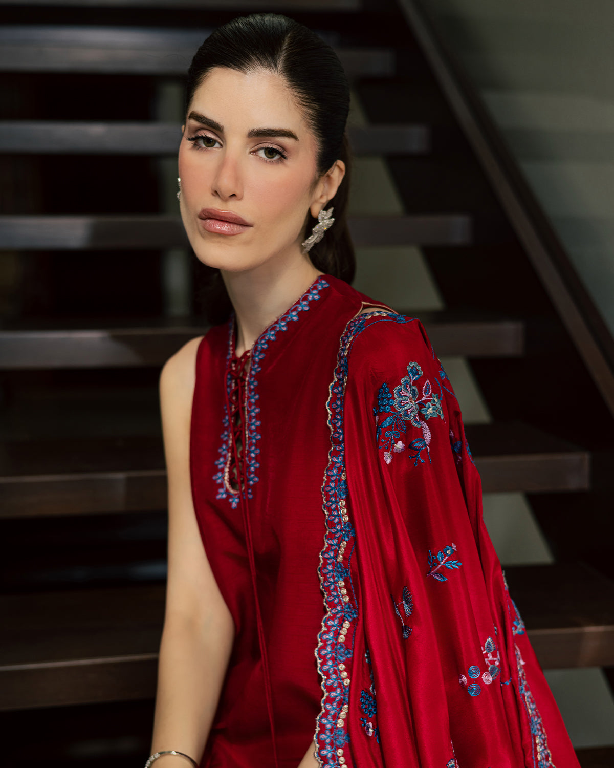 Sadaf Fawad Khan | Eva Luxury Pret 26 | Whip Red-7